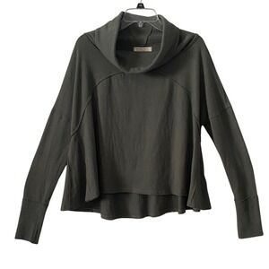 Free People Cozy Time Funnel Neck Oversized High Low Sweatshirt Women's Sm